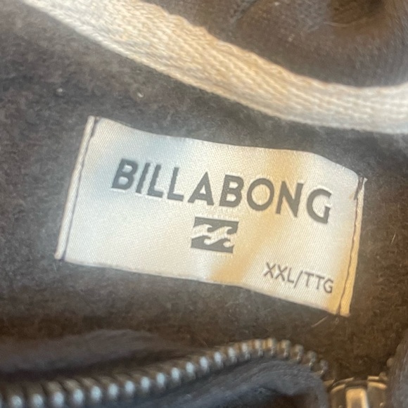 Mens Billabong Sweatshirt XXL (gray and white pinstripe) - Picture 4 of 4